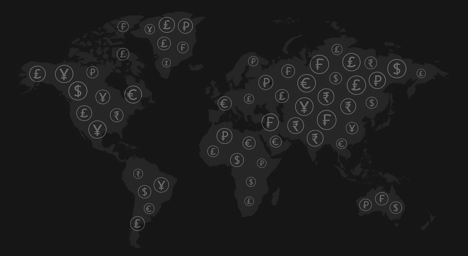 World map showing Forex market locations and their time zones
